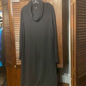J Jill Wearever Collection Black Cowl Neck Dress Size Large